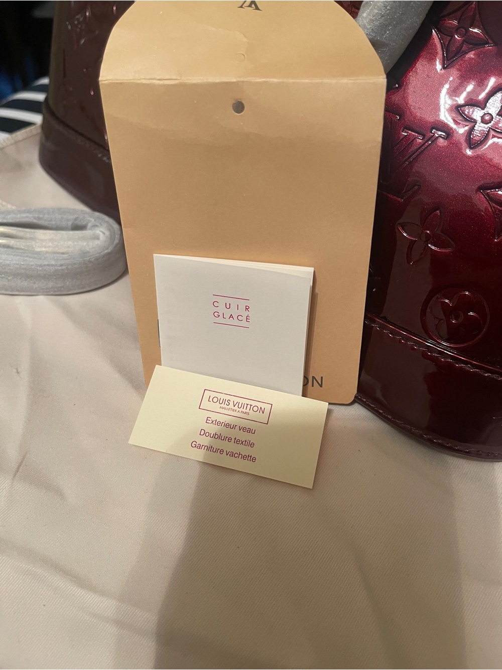 FAUX Louis Vuitton Alma BB Vernis Patent Satchel in Deep Red! - Picture 14 of 14
